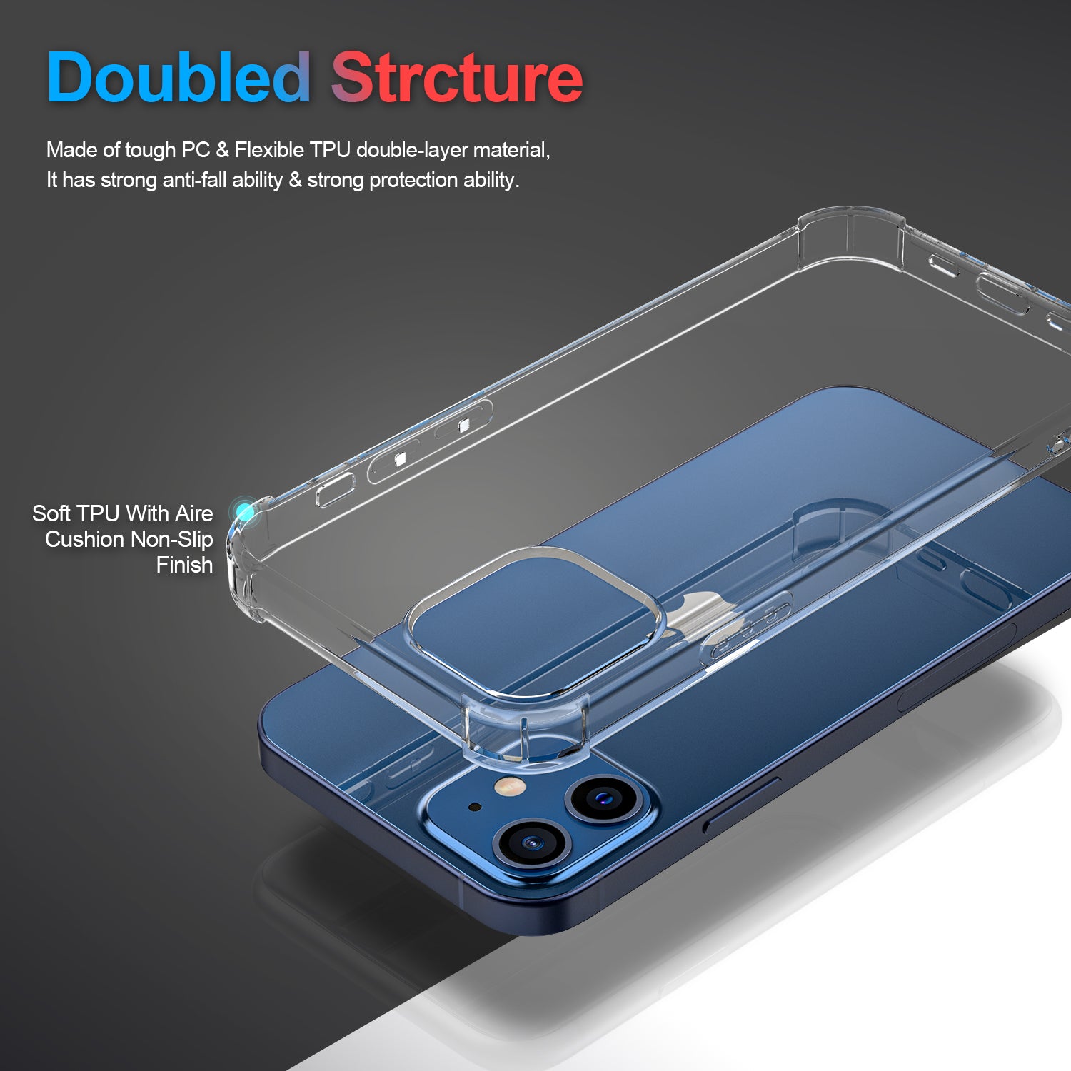 ORIbox Case Compatible with iPhone Xs Max Case, Heavy Duty Shockproof Anti-fall Clear Case